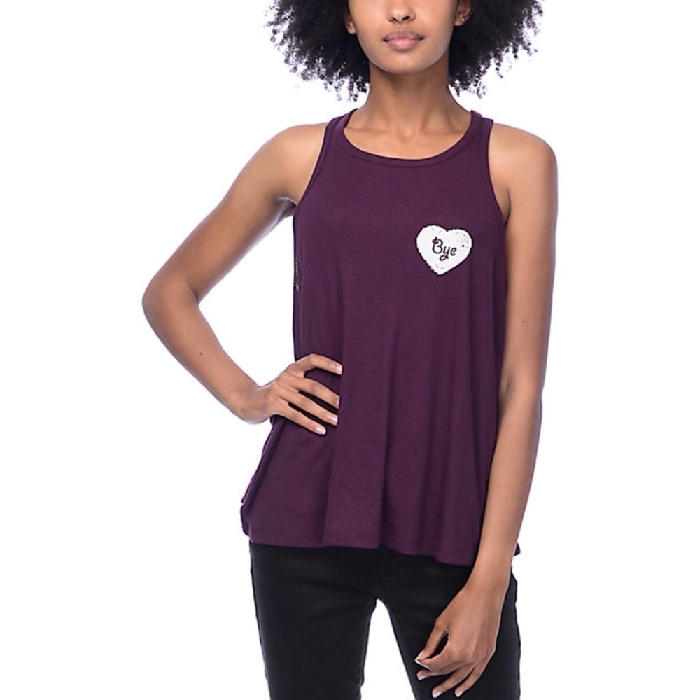 plum heartbreaker lounge tank top